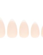 Nail HQ Almond Matte French unghii artificiale cu lipici 24 buc