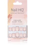 Nail HQ Square unghii artificiale culoare Baby Pink 24 buc