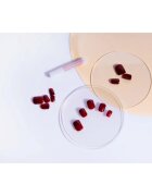 Nail HQ Square unghii artificiale Deep Red 24 buc