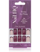Nail HQ Square unghii artificiale Pretty In Plum 24 buc