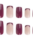 Nail HQ Square unghii artificiale Pretty In Plum 24 buc