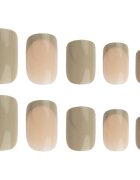 Nail HQ Square unghii artificiale Utterly Olive 24 buc