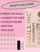 Nails Inc. #NailingLife Press-On Nails unghii artificiale culoare Style It Like Sabrina Gold French Tip 33 buc