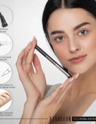 Nanobrow Microblading Pen contur de precizie rezistent la apă pentru sprâncene culoare Dark Brown 1 ml