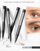 Nanobrow Microblading Pen contur de precizie rezistent la apă pentru sprâncene culoare Dark Brown 1 ml