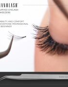 Nanolash Eyelash Tweezers Curved instrument pentru aplicarea genelor false 1 buc