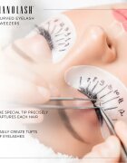 Nanolash Eyelash Tweezers Curved instrument pentru aplicarea genelor false 1 buc