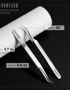 Nanolash Eyelash Tweezers Curved instrument pentru aplicarea genelor false 1 buc