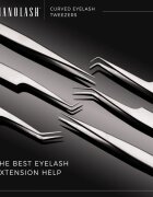 Nanolash Eyelash Tweezers Curved instrument pentru aplicarea genelor false 1 buc