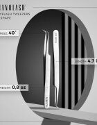 Nanolash Eyelash Tweezers L Shape instrument pentru aplicarea genelor false 1 buc