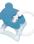 NATTOU Teether With Cooling Part jucărie pentru dentiție cu efect racoritor Blue Mouse 3 m+ 1 buc