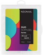 NeoNail Duo Acrylgel Forms șabloane pentru unghii tip 05 Oval Square 120 buc