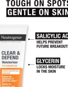 Neutrogena Clear & Defend 0.5% Salicylic Acid cremă hidratantă oil free 50 ml