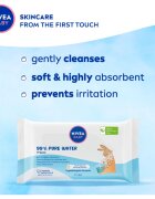Nivea BABY Pure Water Servetele umede cu efect revigorant 57 buc