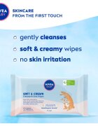 Nivea BABY Soft & Cream servetele delicate pentru copii 2x57 buc
