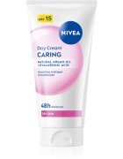 Nivea Caring crema de zi hranitoare pentru tenul uscat SPF 15 50 ml