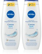 Nivea Creme Soft gel calmant pentru dus ambalaj economic 2 x 500 ml
