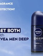 Nivea MEN Deep deodorant roll-on antiperspirant pentru barbati 50 ml