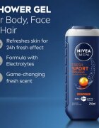 Nivea MEN Fresh Sport gel de duș cu minerale pentru bărbați 250 ml