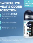 Nivea MEN Invisible Black & White Fresh deodorant roll-on antiperspirant pentru barbati 50 ml