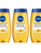 Nivea Rich Care ulei de dus pentru piele uscata 3 x 200 ml