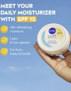Nivea Soft Daily UV loțiune protectoare hidratantă corp si fata SPF 15 100 ml