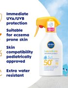 Nivea SUN Babies & Kids spray pentru protectie solara pentru copii pentru piele sensibila SPF 50+ 250 ml