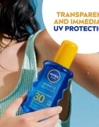Nivea SUN Protect & Dry Touch spray transparent pentru bronzat SPF 30 200 ml