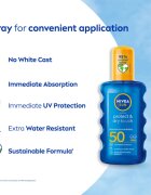 Nivea SUN Protect & Dry Touch spray transparent pentru bronzat SPF 50 200 ml
