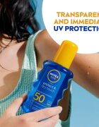 Nivea SUN Protect & Dry Touch spray transparent pentru bronzat SPF 50 200 ml
