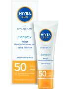 Nivea SUN Sensitive crema protectoare pentru fata pentru piele sensibilă SPF 50 50 ml