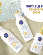 Nivea SUN Sensitive Immediate lotiune de plaja pentru pielea sensibila SPF 50+ 200 ml