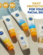 Nivea SUN UV FACE crema de piele ușor liniștitoare plaja SPF 50 50 ml