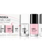NOBEA Day-to-Day 3-Piece Nail Polish set with Top coat set de lacuri de unghii French manicure set
