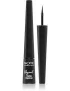 Note Cosmetique Elegant Matte Dipliner tuș lichid pentru ochi cu efect mat culoare 01 Coal Black 25 ml