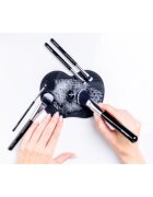 Notino Makeup Brushes Silicone Cleaning Mat For Make-Up Brushes suport pentru curățarea pensulelor Black 1 buc