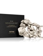 Notino Silk Collection Scrunchie Set set de elastice pentru păr din mătase culoare Cream