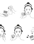 Notino Spa Collection Double-sided cleansing brush perie pentru curățarea profundă a tenului Grey