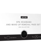 Notino Spa Collection Spa headband and make-up removal pads set set pentru demachiere cu bentiță cosmetică Black 7 buc