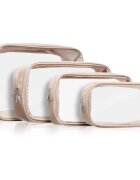 Notino Travel Collection Clear Organizer Set Set de călătorii Beige 4 buc