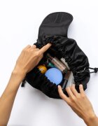 Notino Travel Collection Drawstring Make-Up Bag geantă de cosmetice spațioasă Black 1 buc