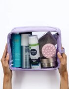 Notino Travel Collection Extra Large Clear Organizer geantă de cosmetice transparentă XL Purple 275x20x125 cm 1 buc