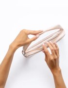 Notino Travel Collection Medium Clear Organizer geantă de cosmetice transparentă M Beige 24x125x5 cm 1 buc