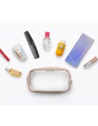 Notino Travel Collection Medium Clear Organizer geantă de cosmetice transparentă M Beige 24x125x5 cm 1 buc