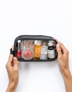 Notino Travel Collection Small Clear Organizer geantă de cosmetice transparentă transparent S Black 20x10x5 cm 1 buc