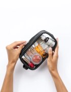 Notino Travel Collection Small Clear Organizer geantă de cosmetice transparentă transparent S Black 20x10x5 cm 1 buc