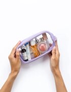 Notino Travel Collection Small Clear Organizer geantă de cosmetice transparentă transparent S Purple 20x10x5 cm 1 buc