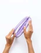Notino Travel Collection Small Clear Organizer geantă de cosmetice transparentă transparent S Purple 20x10x5 cm 1 buc