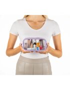 Notino Travel Collection Small Clear Organizer geantă de cosmetice transparentă transparent S Purple 20x10x5 cm 1 buc