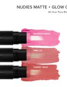 Nudestix Nudies Matte + Glow Core machiaj multifuncțional pentru ochi buze și față culoare Pink Ice 6 g